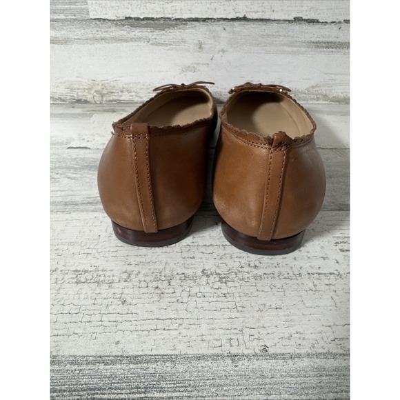 Ralph Lauren Glennie Flats Polo Tan Super Soft Leather Size 10B - Picture 4 of 13